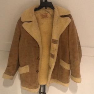 Vintage faux sheep lined jacket